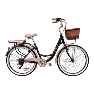 BICICLETA BOX VINTAGE ARO 26 CON SHIMANO TOURNER - NEGRO CON MARRON - 1