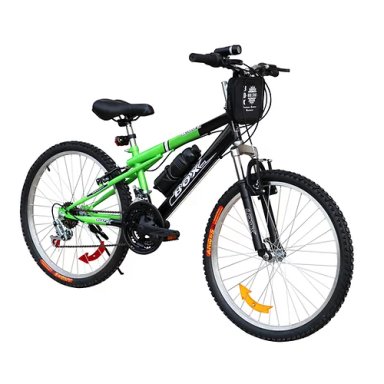 BICICLETA BOX MTB CON SUSPENSIÓN DELANTERA ARO 24 - NEGRO CON VERDE - 2