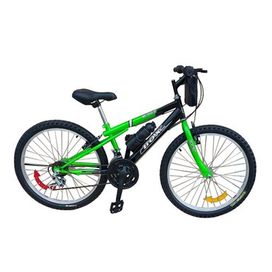 BICICLETA MOUNTAIN BIKE BOX BIKE MTB ARO 24 VERDE NEGRO