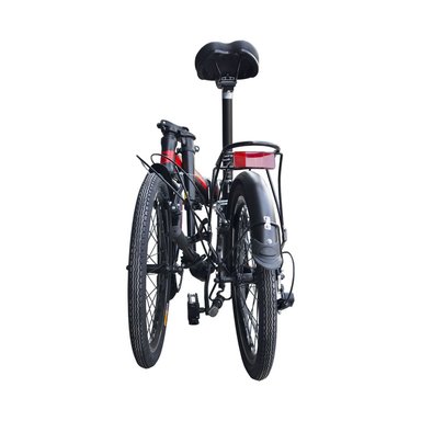 BICICLETA BOX PLEGABLE DE ALUMINIO ARO 20 NEGRO CON ROJO - 5