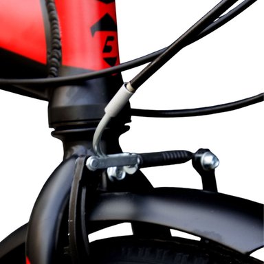 BICICLETA BOX PLEGABLE DE ALUMINIO ARO 20 NEGRO CON ROJO - 7