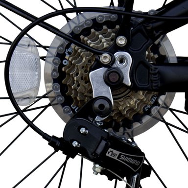 BICICLETA BOX PLEGABLE DE ALUMINIO ARO 20 NEGRO CON ROJO - 8