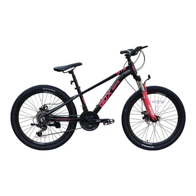BICICLETA BOX DE ALUMINIO MTB MODELO RAPTOR ARO 24 NEGRA CON FUCSIA - 1