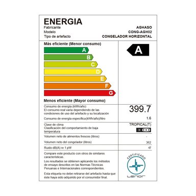 CONGELADORA AGHASO CONG-AGH02 362LT BLANCO - 5