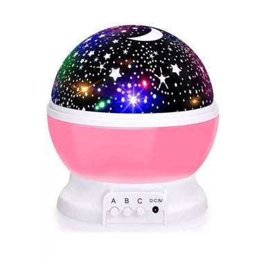 LAMPARA ANKAFA ROSADO ESTRELLA PROYECTOR ESTRELLAS - 1