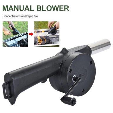 SOPLADOR ENCENDEDOR NEGRO PACK X 2 PARRILLA A CARBON VENTILADOR - 3