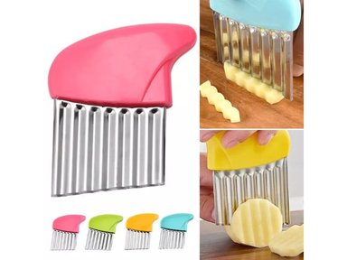 CUCHILLO CORTE ONDULADO PARA PAPAS FRITAS Y VERDURAS X 2 UNIDADES