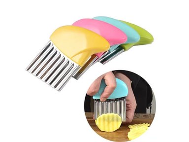 CUCHILLO CORTE ONDULADO PARA PAPAS FRITAS Y VERDURAS X 2 UNIDADES - 2