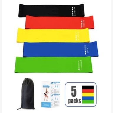 PACK 3 BANDAS ELÁSTICAS RESISTENCIA EJERCICIOS LIGAS MULTICOLOR - 4