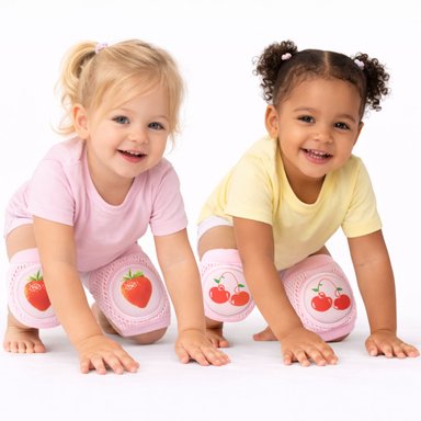 RODILLERAS ANTIGOLPE PARA BEBÉ PACK X3 ROSADO PROTECCIÓN GATEO