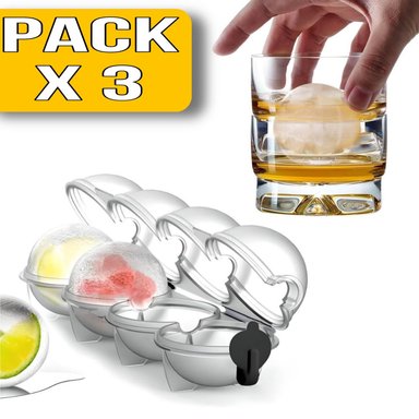 CUBETA DE HIELO REDONDO ESFERA HIELERA BAR WHISKY COCKTAILS