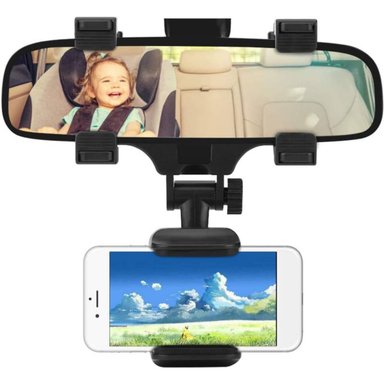 SOPORTE DE CELULAR PARA ESPEJO RETROVISOR - GIRO DE 360°