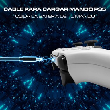 CABLE MANDO PS5 CARGAR 3 METROS CARGA RAPIDA DOBE FOMIS ELECTRONICS - 2