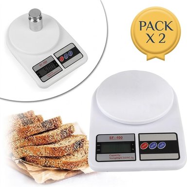 PACK X2 BALANZAS ELECTRÓNICAS PARA COCINA – MEDICIÓN PRECISA HASTA 10 KG