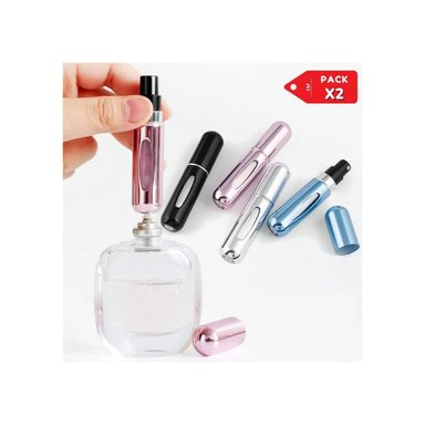 PACK 2 DISPENSADOR ATOMIZADOR CAPSULA PERFUME VIAJE UNISEX 5 ML