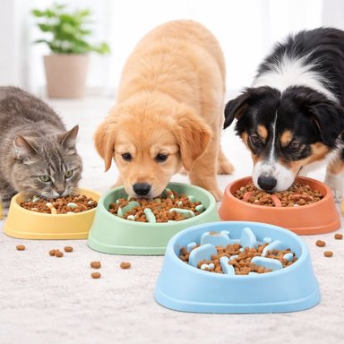 PACK DOBLE PLATO MASCOTAS ANTIAHOGO DISEÑO MODERNO PREMIUM