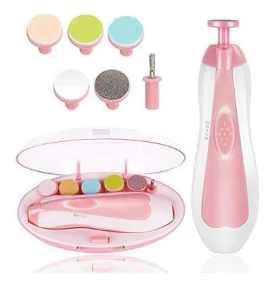 SET DE PULIDOR DE UÑAS DE BEBES SET DE MANICURA ROSADO