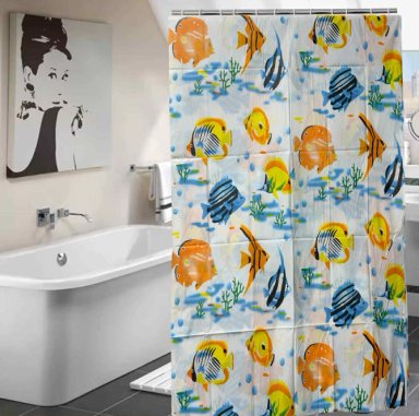 PACK X 3 CORTINAS DE BAÑO 180X180CM - PECES