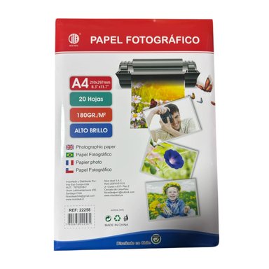 PAPEL FOTOGRAFICO PROFESIONAL BRILLANTE FULLCOLORS A4 40UND