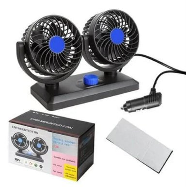 VENTILADOR PARA AUTO DE DOBLE CABEZAL 360°
