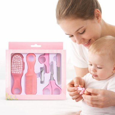 KIT DE CUIDADO PARA BEBÉ ROSADO 6 PIEZAS