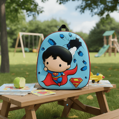 MOCHILA INFANTIL ACOLCHONADA DISEÑO HÉROE AZUL 3D