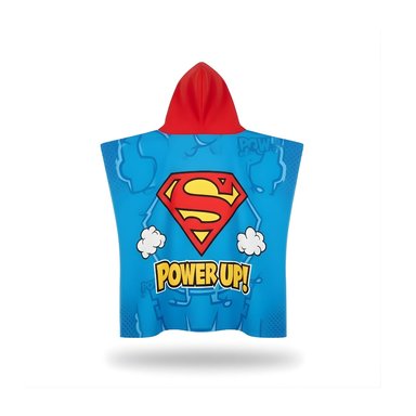 TOALLA PONCHO INFANTIL CON CAPUCHA AZUL SECADO RÁPIDO DISEÑO HÉROE - 5