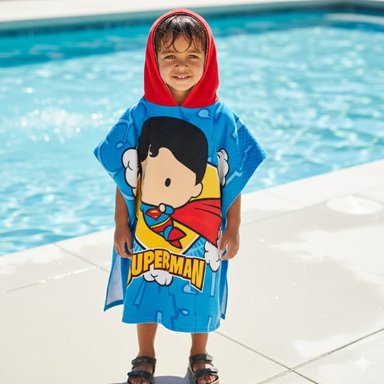 PONCHO TOALLA NIÑO CON CAPUCHA MICROFIBRA ABSORBENTE IDEAL PLAYA PISCINA - 2
