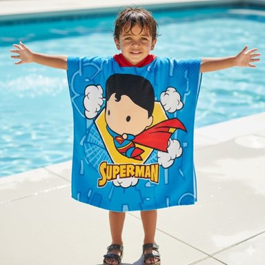 PONCHO TOALLA NIÑO CON CAPUCHA MICROFIBRA ABSORBENTE IDEAL PLAYA PISCINA - 3