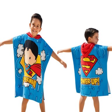PONCHO TOALLA NIÑO CON CAPUCHA MICROFIBRA ABSORBENTE IDEAL PLAYA PISCINA - 4