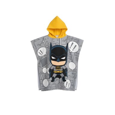 TOALLA PONCHO INFANTIL CON CAPUCHA GRIS SECADO RÁPIDO DISEÑO HÉROE - 4