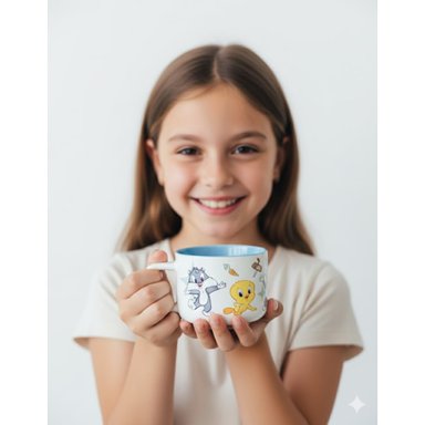 TAZA INFANTIL CERÁMICA 350ML DISEÑO DIVERTIDO RESISTENTE REGALO