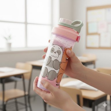 TOMATODO ESCOLAR 750ML HERMÉTICO LIVIANO CON AGARRADERA COLORES PASTEL