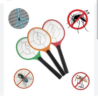 RAQUETA ELÉCTRICA RECARGABLE CON ENCHUFE DIRECTO MATA MOSQUITOS SIN PILAS