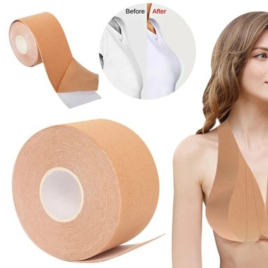 BOOB TAPE 5CM X 5M - CINTA INVISIBLE PARA ROPA SIN TIRANTES - 3