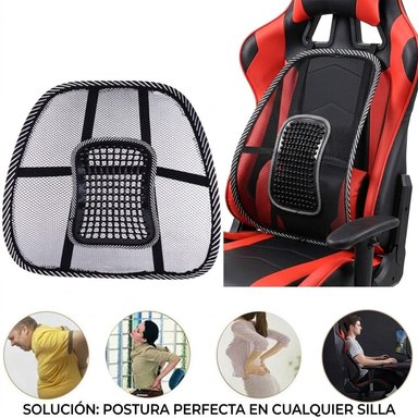 RESPALDO LUMBAR ANATÓMICO – ALIVIA LA ESPALDA CON MASAJE Y SOPORTE