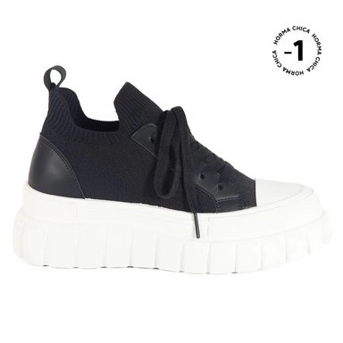 ZAPATILLA MUJER STHEF URBANA NEGRO 7561 TXTL