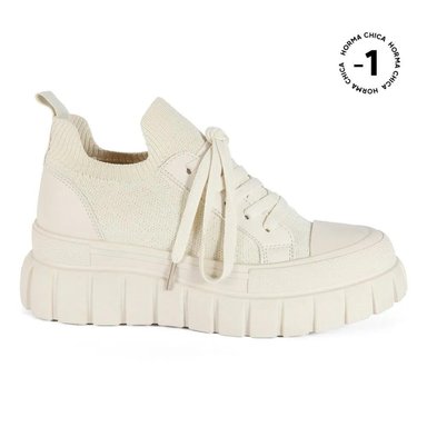 ZAPATILLA MUJER STHEF URBANA BEIGE 7561 TXTL