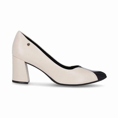 ZAPATO MUJER PICCADILLY VESTIR OFF WHITE/PRETO 74522300000001 - 1
