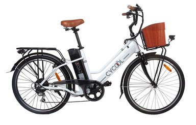 E-BIKE CYCOOL YDEB806C/1006 INC. BATERIA, CARGADOR Y LLAVES BLANCO