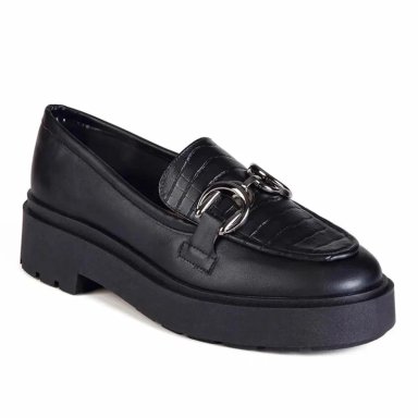 MOCASIN MUJER MIKAELA PRETO 20055-15 - 1