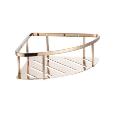 REPISA PARA BAÑO LUNADEC PERU OVALADO ACERO INOXIDABLE DORADO ESQUINERA