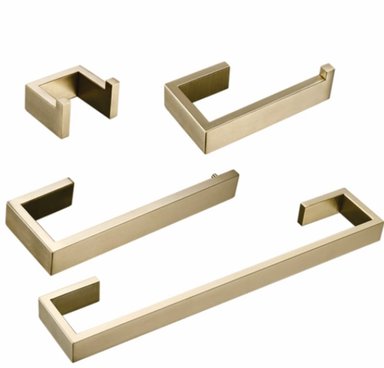 SET DE ACCESORIOS PARA BAÑO LUNADEC PERU PLATINIUM ACERO INOXIDABLE 4 PIEZAS MODELO