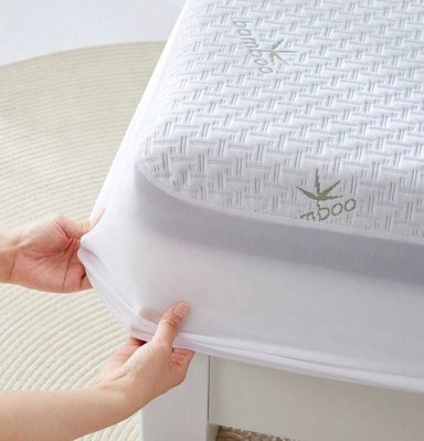 PROTECTOR COLCHÓN ISATEX 1.5 PLAZAS LIGA DE BAMBU BLANCO IMPERMEABLE