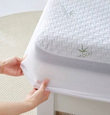 PROTECTOR COLCHÓN ISATEX 2 PLAZAS LIGA DE BAMBU BLANCO IMPERMEABLE