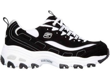 ZAPATILLAS MUJER SKECHERS NEGRO 11930/BKW D`LITES-BIGGEST FAN