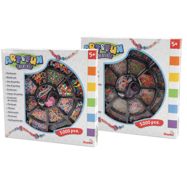 SET PARA HACER PULSERAS ART Y FUN KIT DE JOYERIA MULTICOLOR SURTIDO + 5000PCS