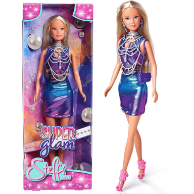MUÑECA STEFFI LOVE SUPER GLAMOUR FASHION CON VESTIDO ELEGANTE - 1