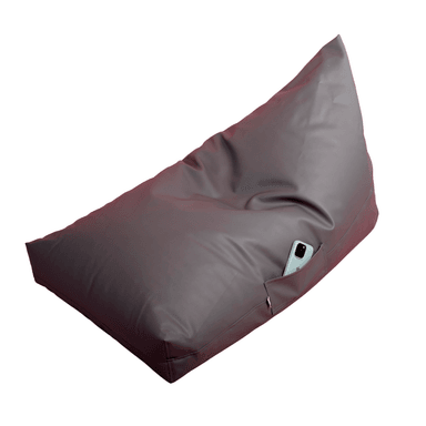 PUFF TRIANGULO MEDIANO ULTRACUERO PLOMO