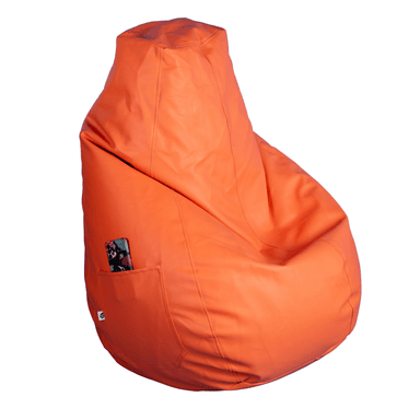 PUFF PERA RENOVADO MEDIANO ULTRACUERO NARANJA